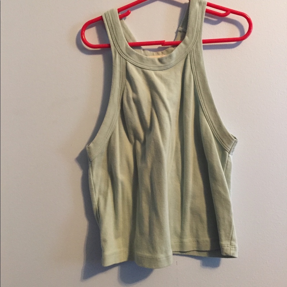 Light green crop tank top